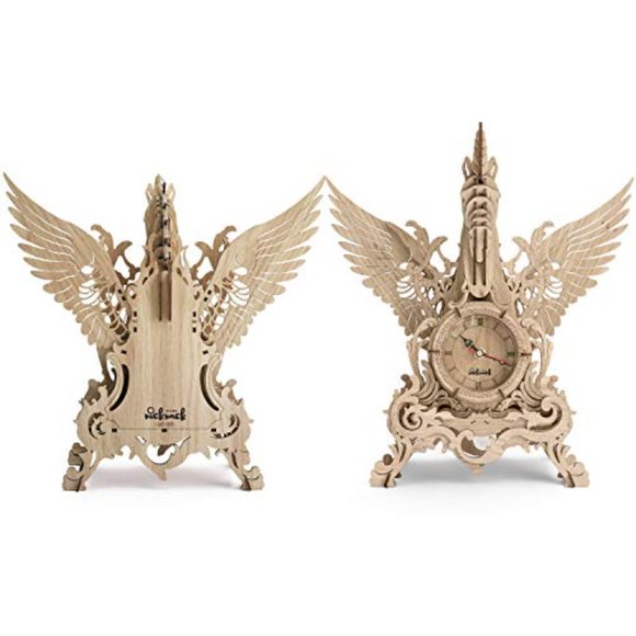 3D Wooden Puzzle Laser Cut Unicorn 71pc Jigsaw Puzzles Assembly Clock Model Kits - Picture 6 of 14